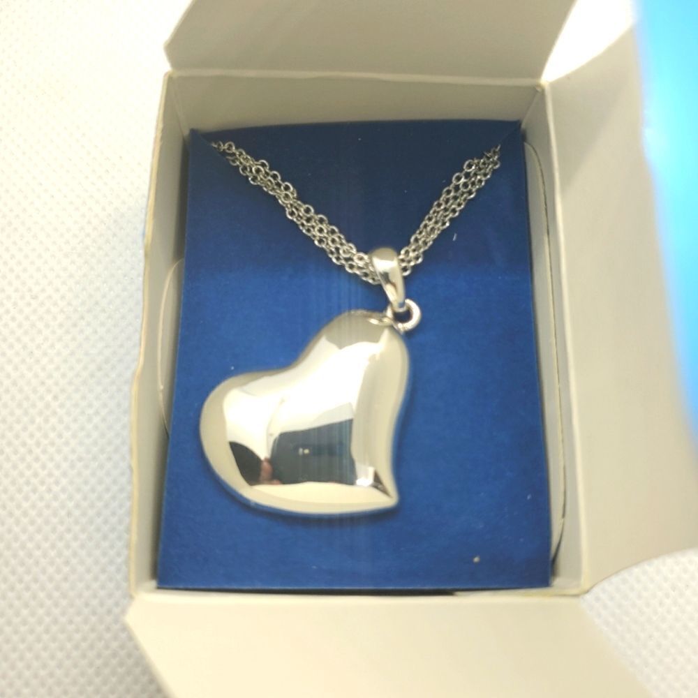 Avon Heart Pendant Necklace on Multi-Strand Chain